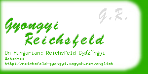 gyongyi reichsfeld business card